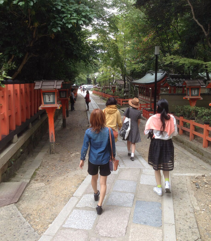 京都に友達数人で観光
