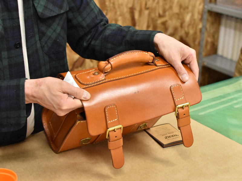 オンラインショップインスタライブ(山木)たる型2wayショルダーバッグ(A-20)の手入れ