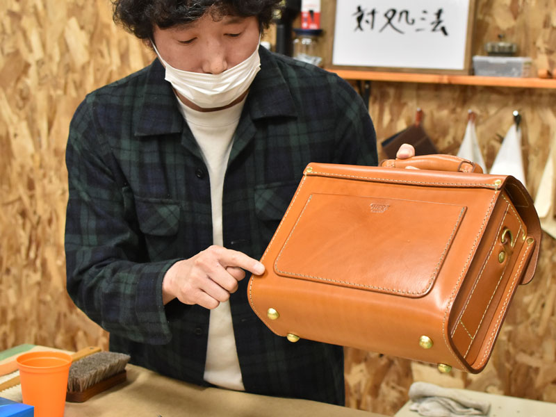 オンラインショップインスタライブ(山木)たる型2wayショルダーバッグ(A-20)の手入れ