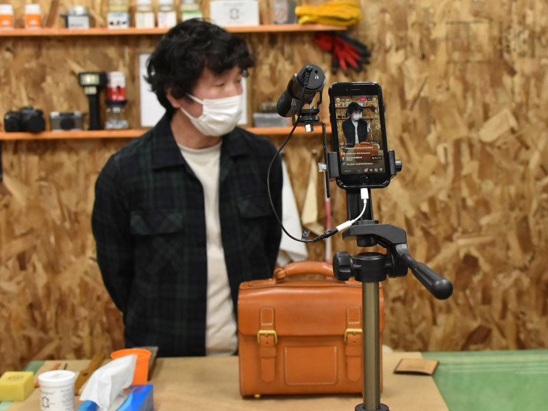 オンラインショップインスタライブ(山木)たる型2wayショルダーバッグ(A-20)の手入れ