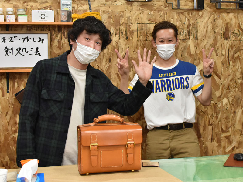 オンラインショップインスタライブ(山木)たる型2wayショルダーバッグ(A-20)の手入れ